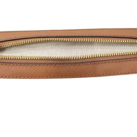 Michael Kors Jet Set Large Logo Crossbody Bag Brown MK Chain Strap - Picture 11 of 14